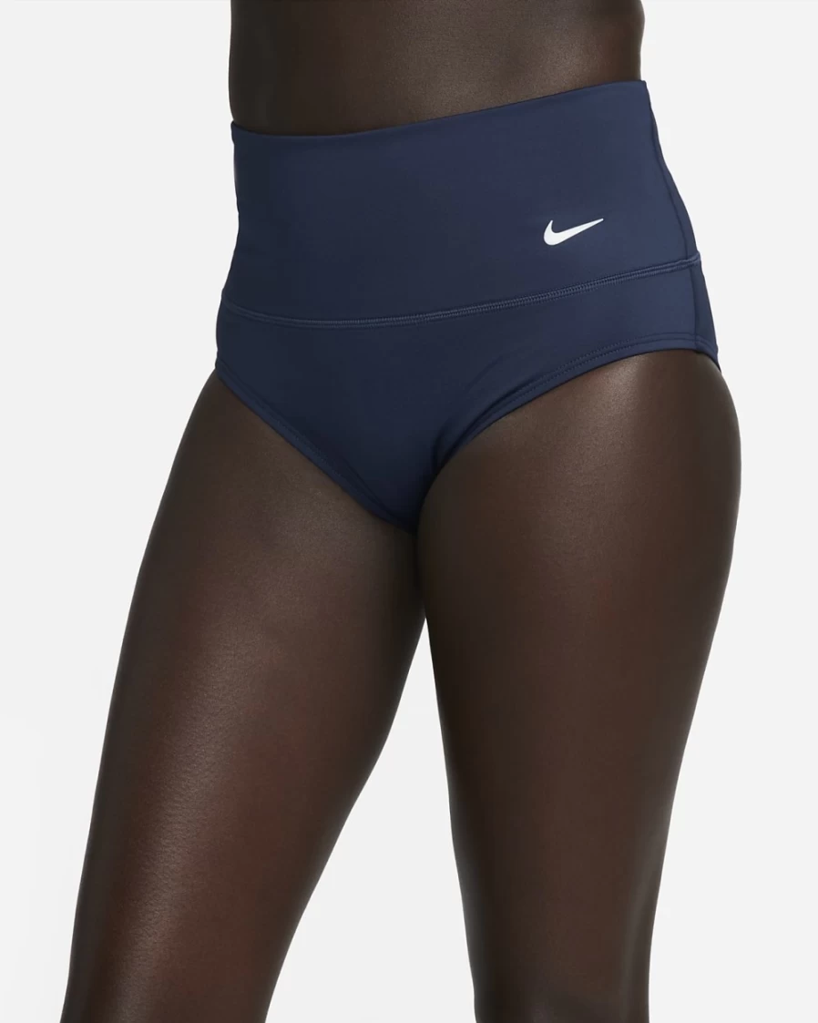 Nike Women's High-Waisted Swim Bottoms - Midnight Navy Essential Beachwear