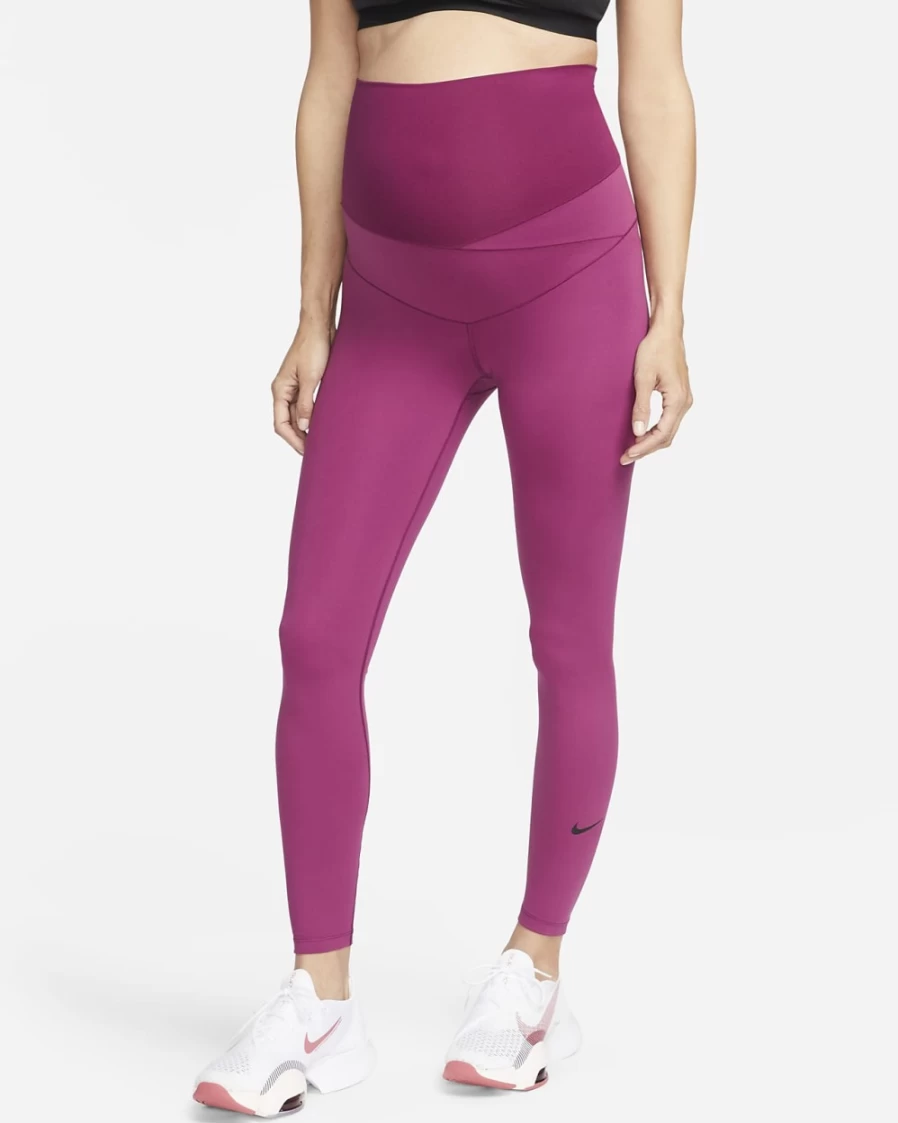 Nike Women's High-Waisted Maternity Leggings - Sangria/Black