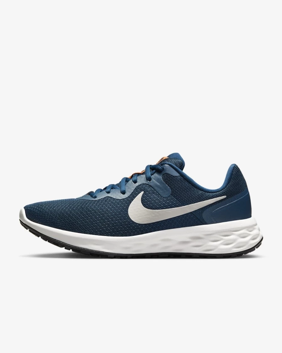 Nike Revolution 6 Next Nature Women's Road Running Shoes - Valerian Blue/Orange Trance/Summit White/Light Bone