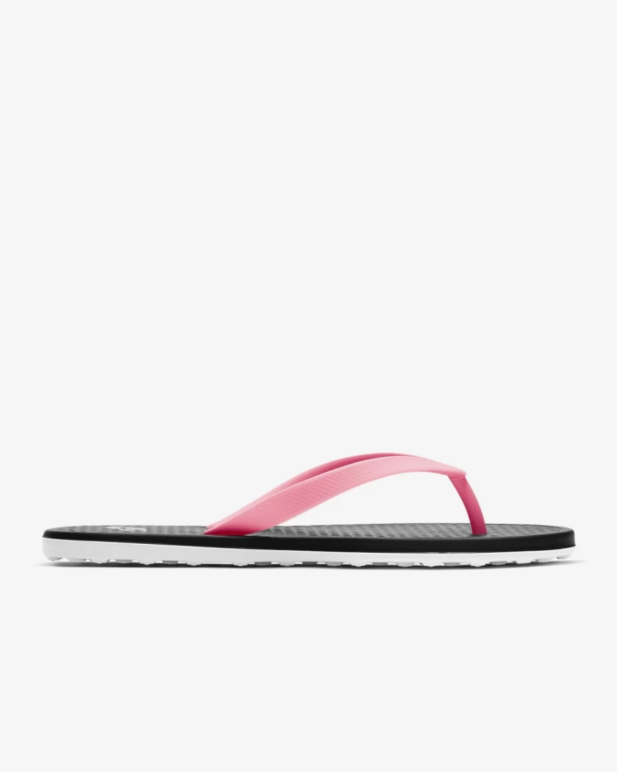 Nike Women's On Deck Slides - Black/Sunset Pulse/White Comfortable Sandals