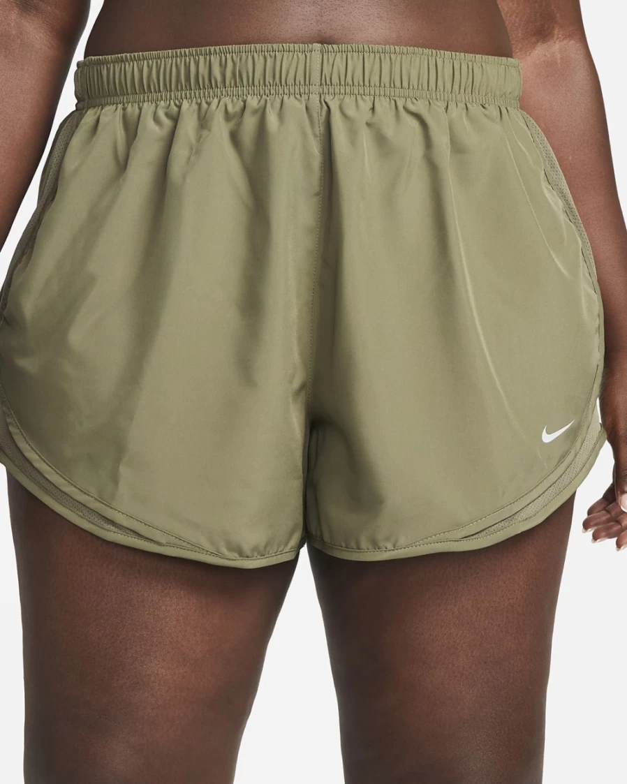 Nike Women's Plus Size Tempo Running Shorts - Medium Olive/Wolf Grey Athletic Shorts for Training & Fitness