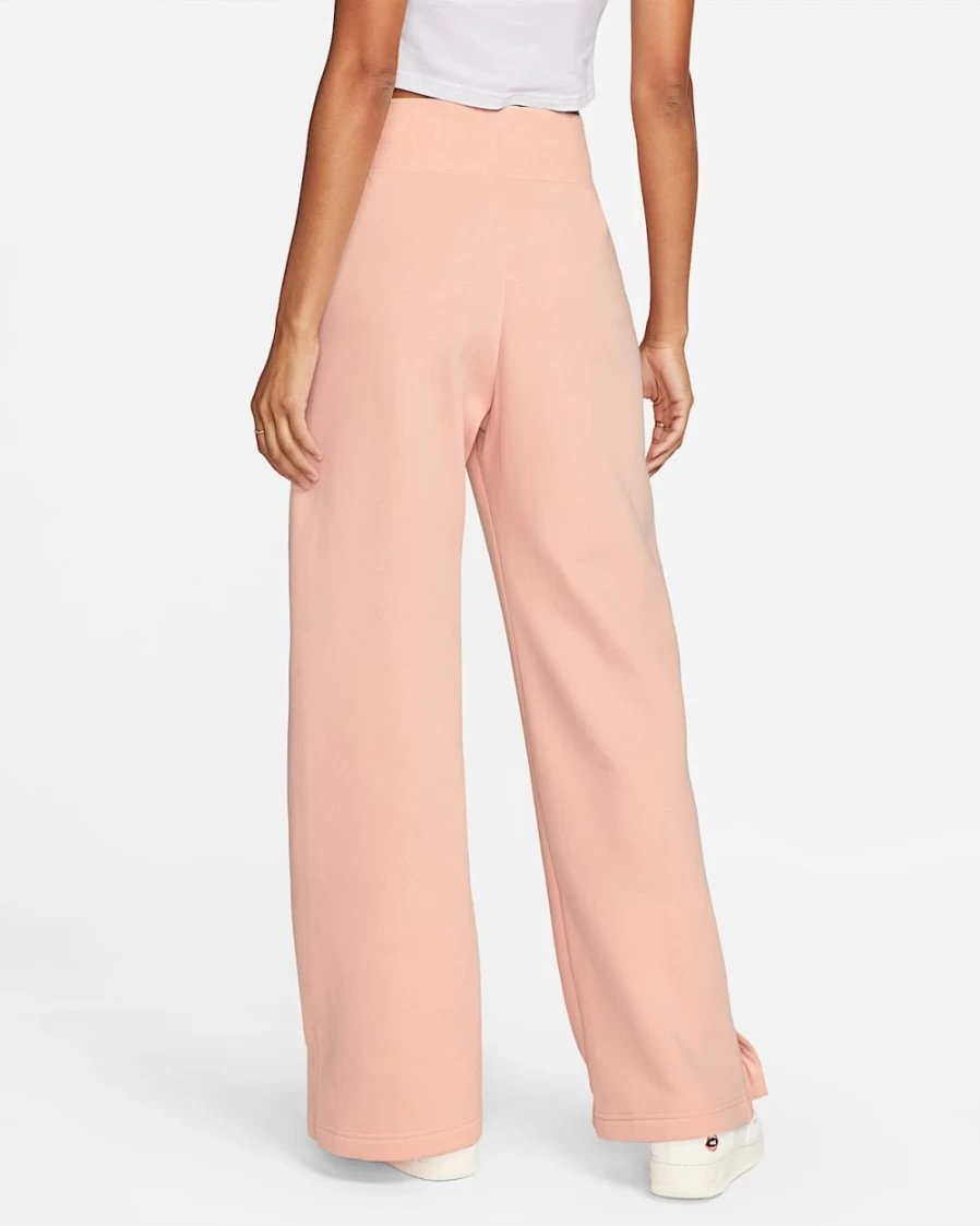 Nike Women's Arctic Orange/Sail High-Waisted Wide-Leg Fleece Sweatpants - Sportswear Phoenix Fleece