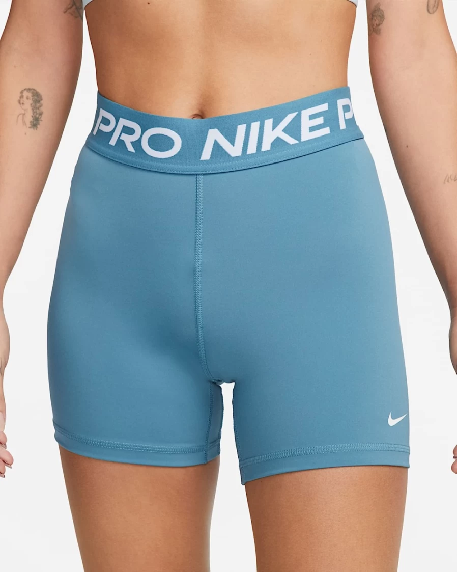 Nike Pro 365 Women's 5" Shorts in Noise Aqua/White - Lightweight Workout Shorts for Women