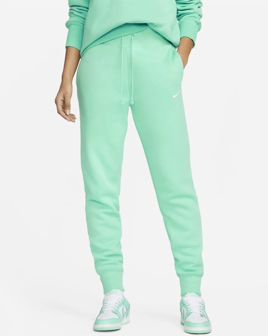 Nike Women's Light Menta High-Waisted Fleece Joggers - Sportswear Phoenix Fleece Sweatpants