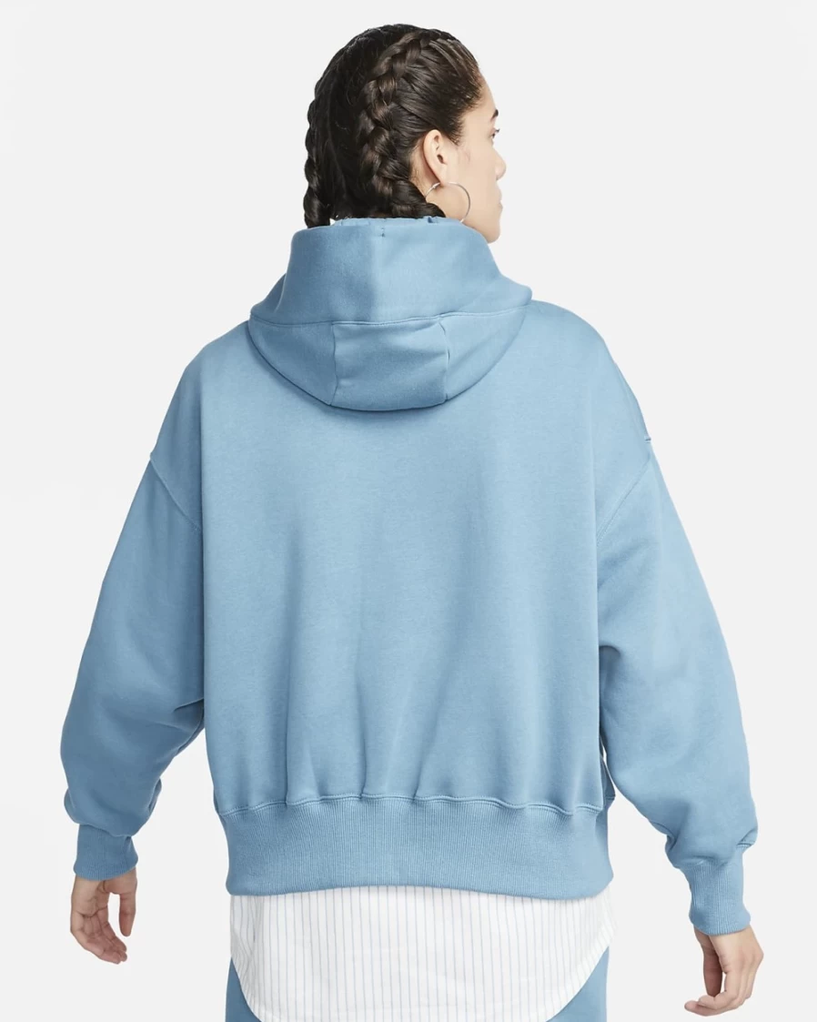 Nike Women's Noise Aqua/Sail Phoenix Fleece Oversized Pullover Hoodie | Sportswear Collection