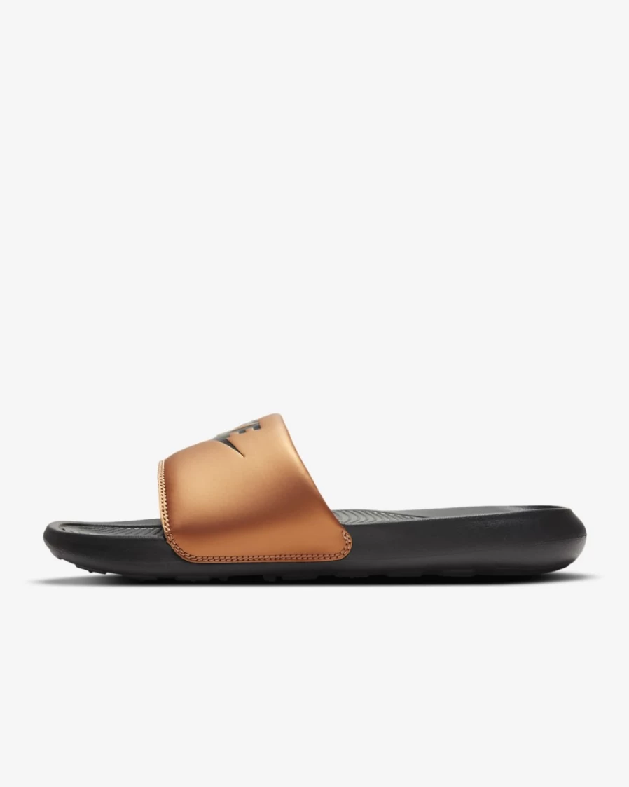 Nike Victori One Women's Slides - Black/Metallic Copper/Black Athletic Sandals for Women