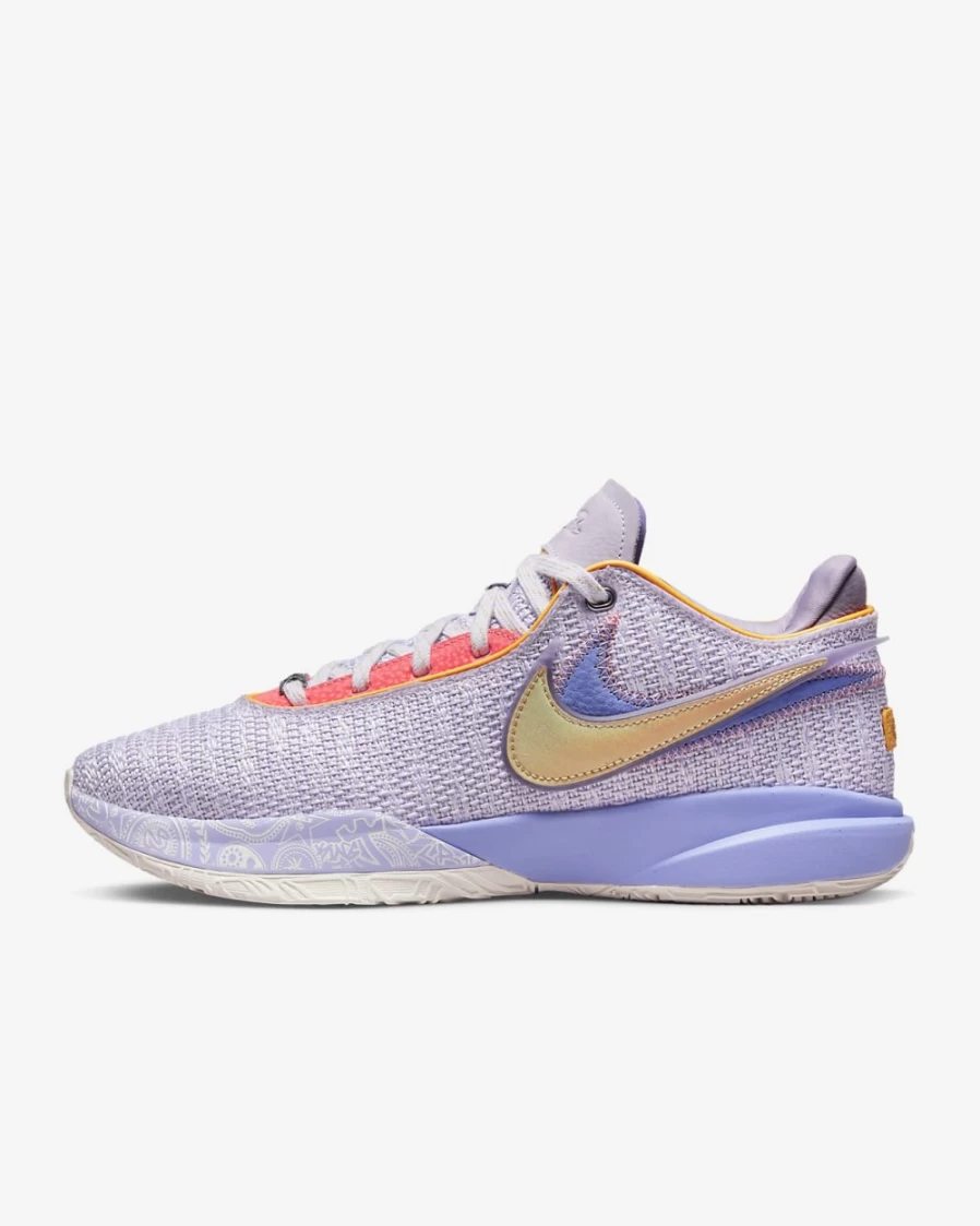 Nike LeBron XX "Purple and Gold" Basketball Shoes for Men & Women - Violet Frost/Purple Pulse/Canyon Purple/Metallic Gold