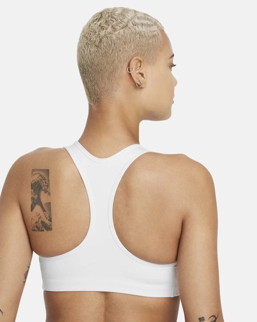 Nike Jordan Jumpman Women's Medium-Support Sports Bra - White/Black - 1-Piece Pad Workout Top